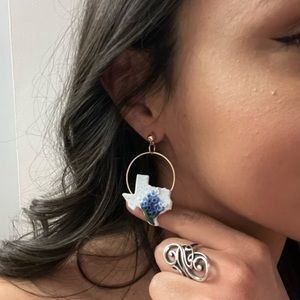 Handmade Texas Bluebonnet Earrings